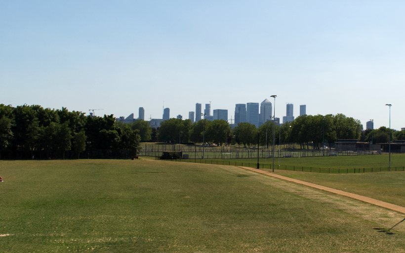 The view toward Canary Wharf from Plaistow E13