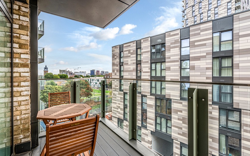 Typical view from an apartment in Banbury Point E14