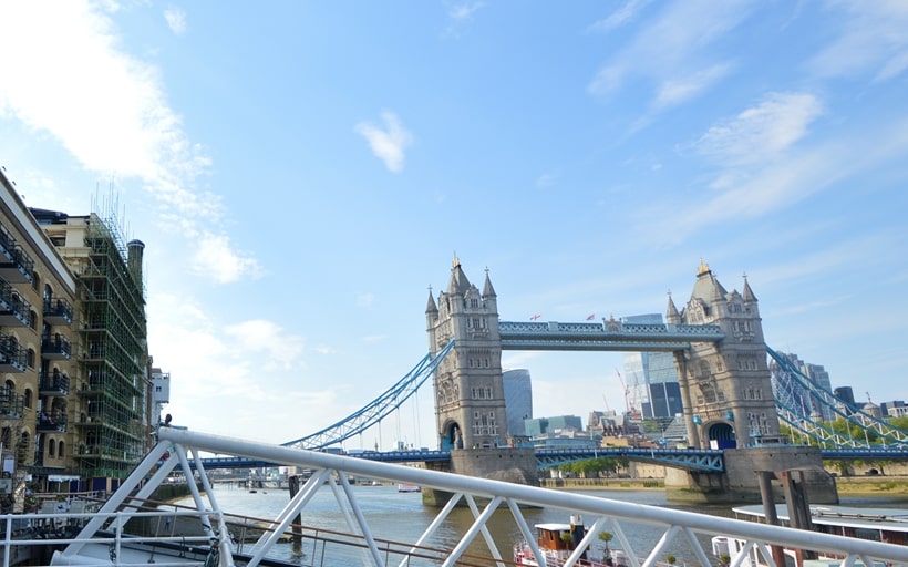 Tower Bridge seen from Cayenne Court SE1