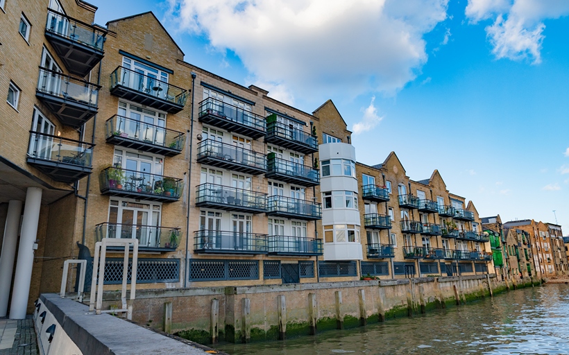 Dunbar Wharf riverside apartments in Limehouse E14