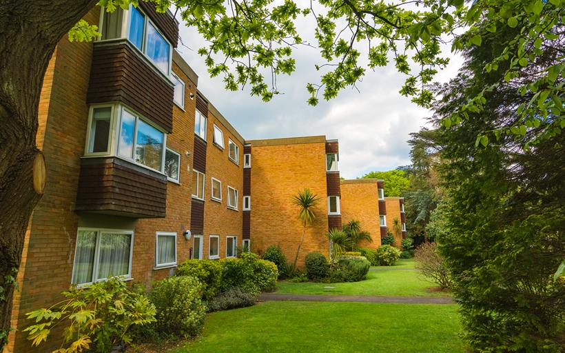 Eaton Court on tree-lined Kemnal Road, Chislehurst