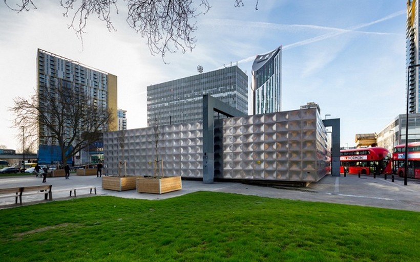 Distinctive memorial to Michael Faraday