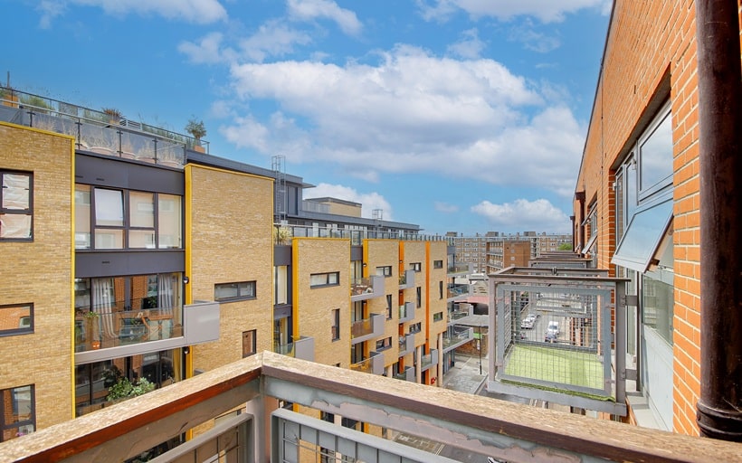 Many Florin Court apartments have balconies