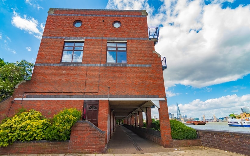 King Stairs Close is next to the River Thames in Rotherhithe