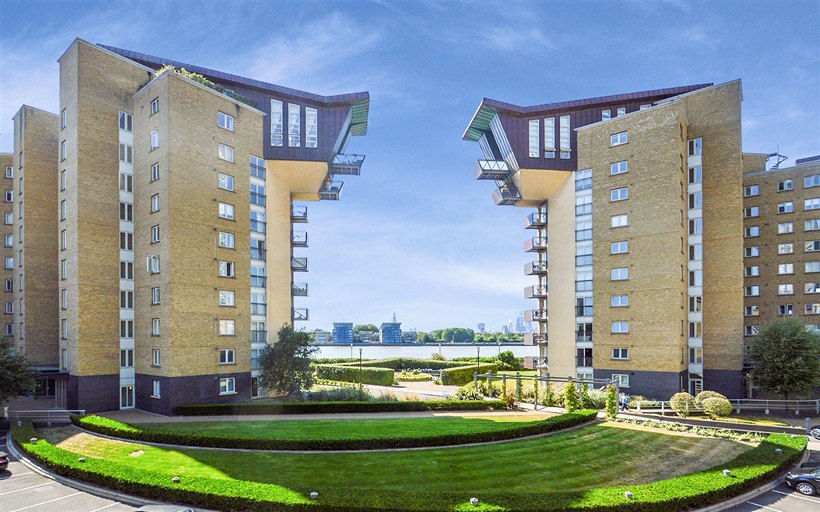 A view of Millennium Harbour toward the River Thames