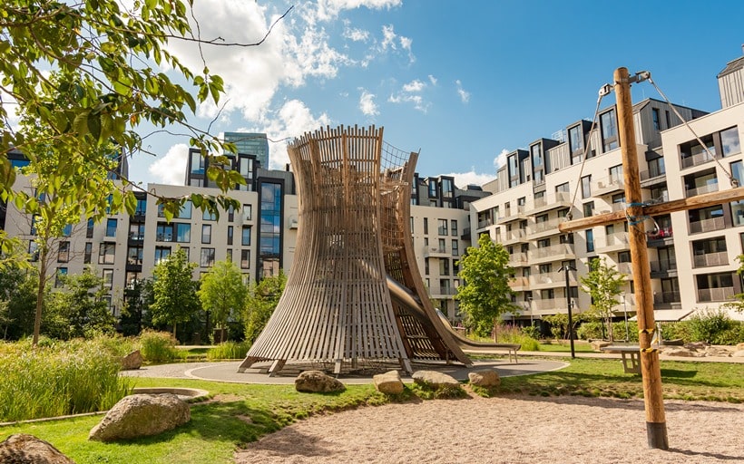 Beautiful gardens in New Garden Quarter, Stratford E15