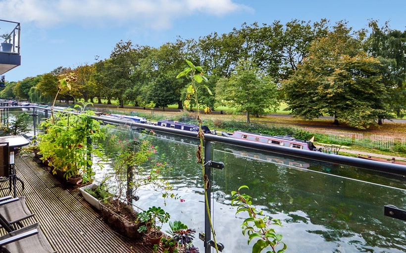 View from a New Gun Wharf apartment balcony to Victoria Park