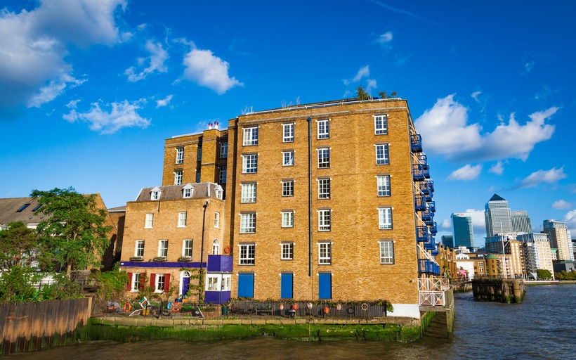 Papermill Wharf a riverside development in Limehouse E14