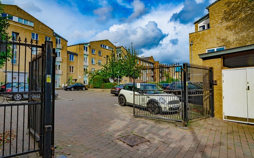 Printers Mews has gated vehicle access