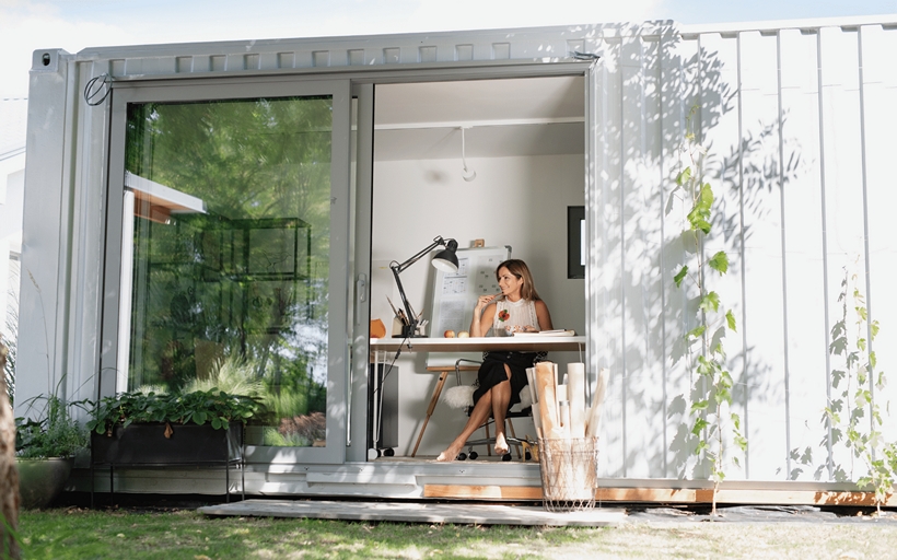 An innovative garden office space