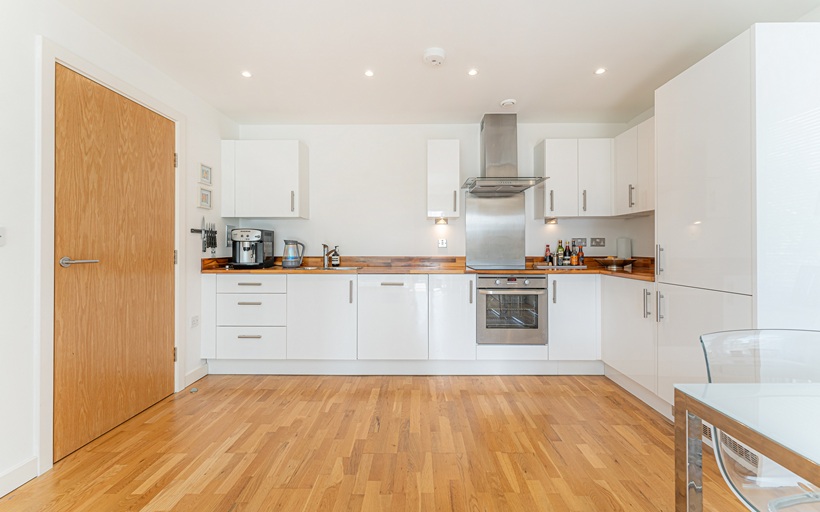 A modern fitted kitchen is tempting for buyers