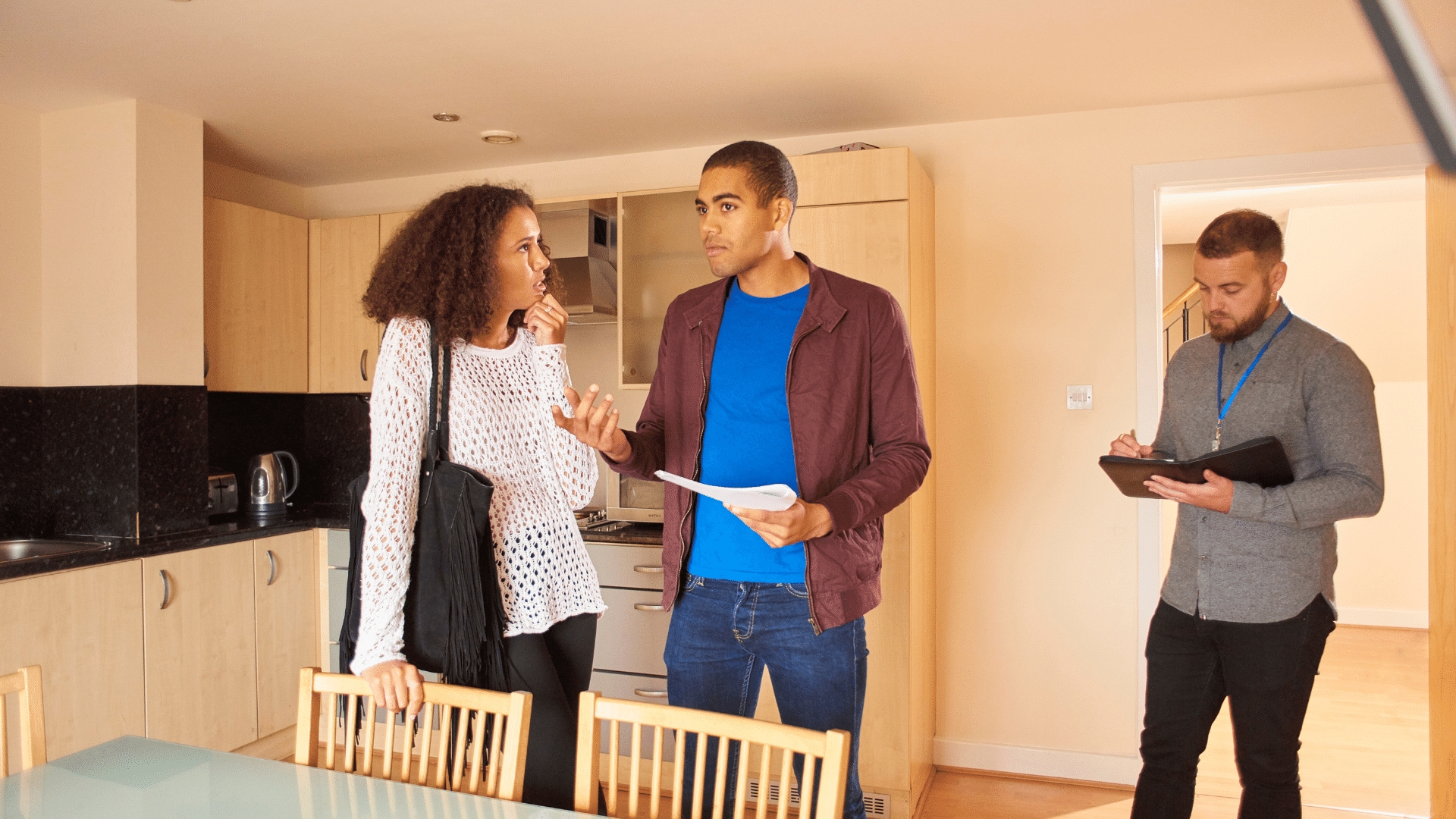 Buyers viewing a prospective property