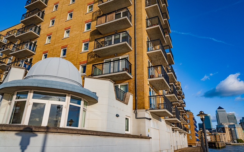 Victoria Wharf pictured from the riverside in Limehouse E14