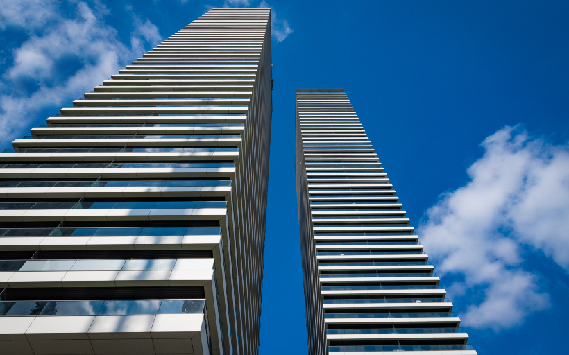 Bagshaw Building and Hobart Building form the Wardian development in Canary Wharf.