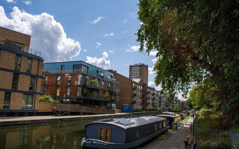 Empire Wharf pictured from Hertford Union Canal