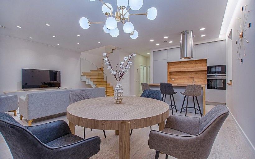 Another style of modern kitchen and dining